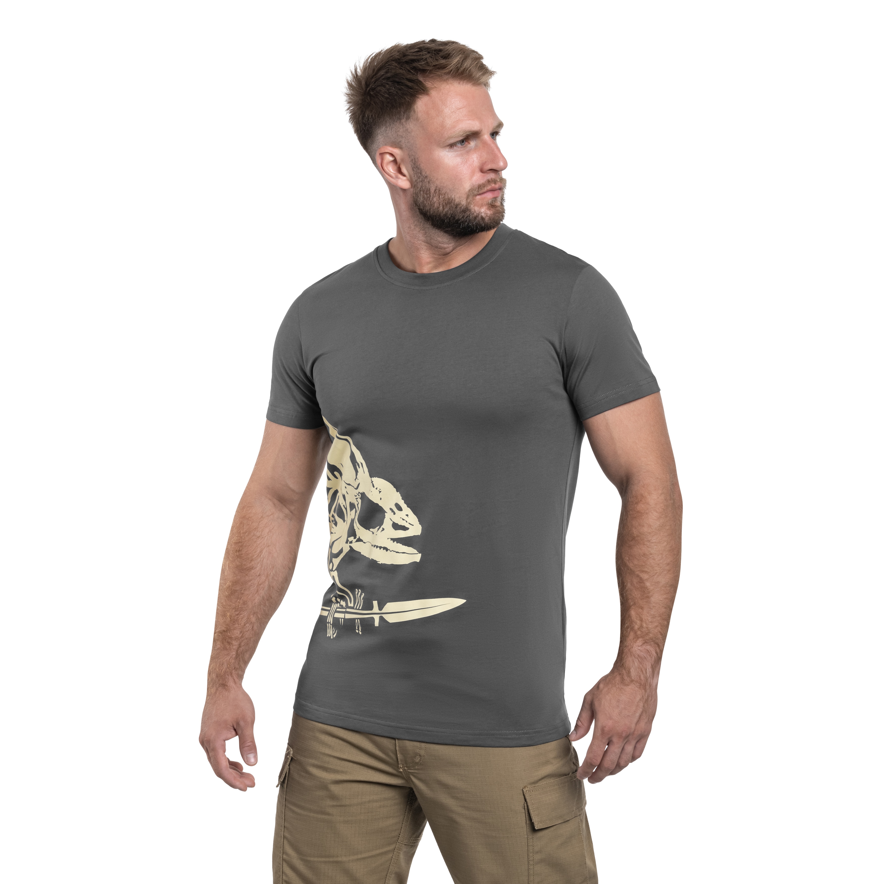 T-shirt Full Body Skeleton Helikon - Shadow Grey