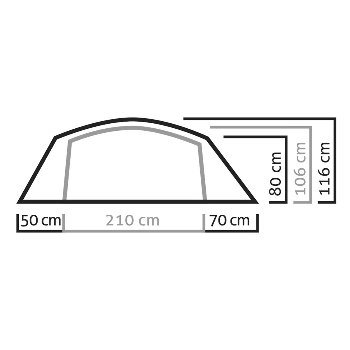 Tente 2-personnes Sierra Leone II Salewa - Grey/Cactus