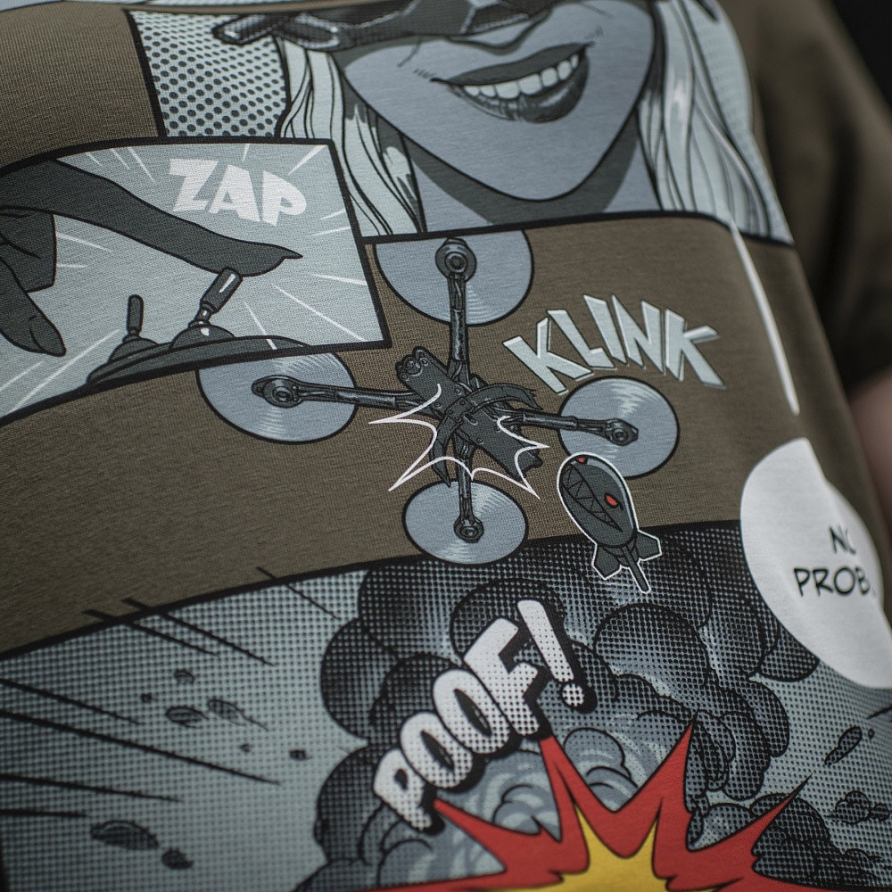 T-shirt Comics Drone Girl M-Tac - Dark Olive