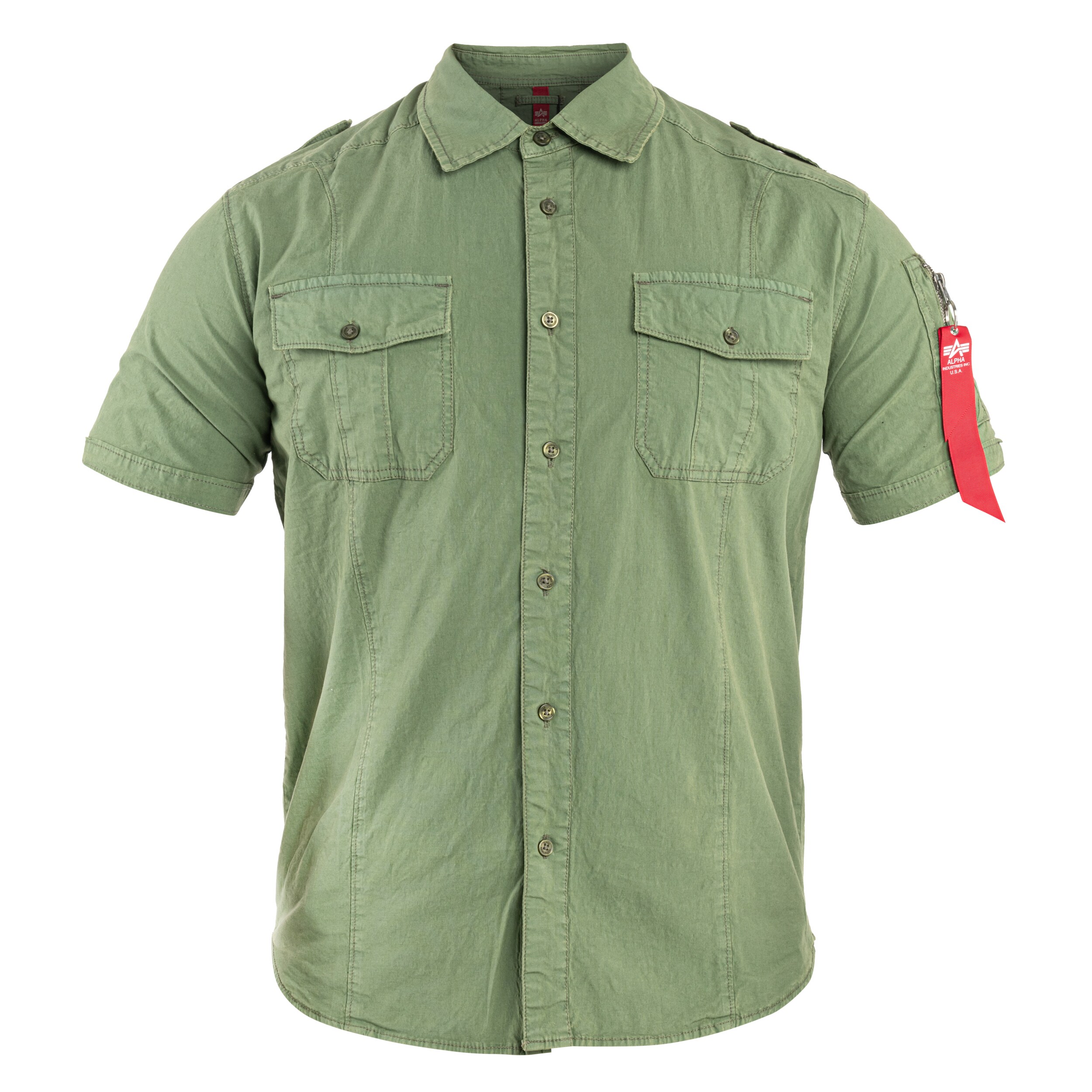 Chemise Basic Slim Shirt Alpha Industries - Sage Green