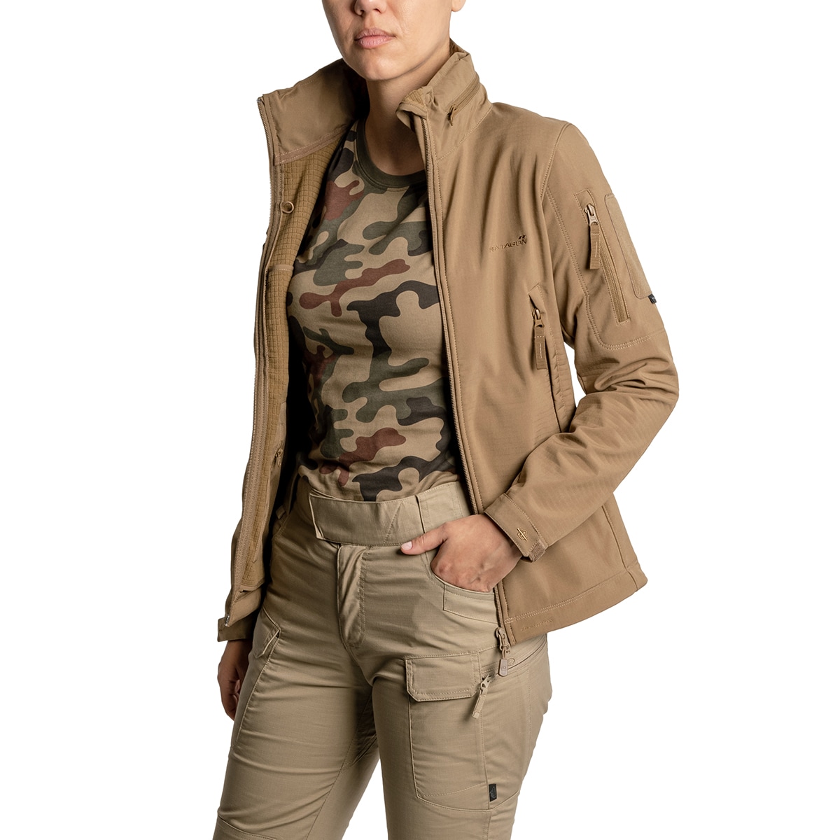Veste femme Artaxes Pentagon - Coyote