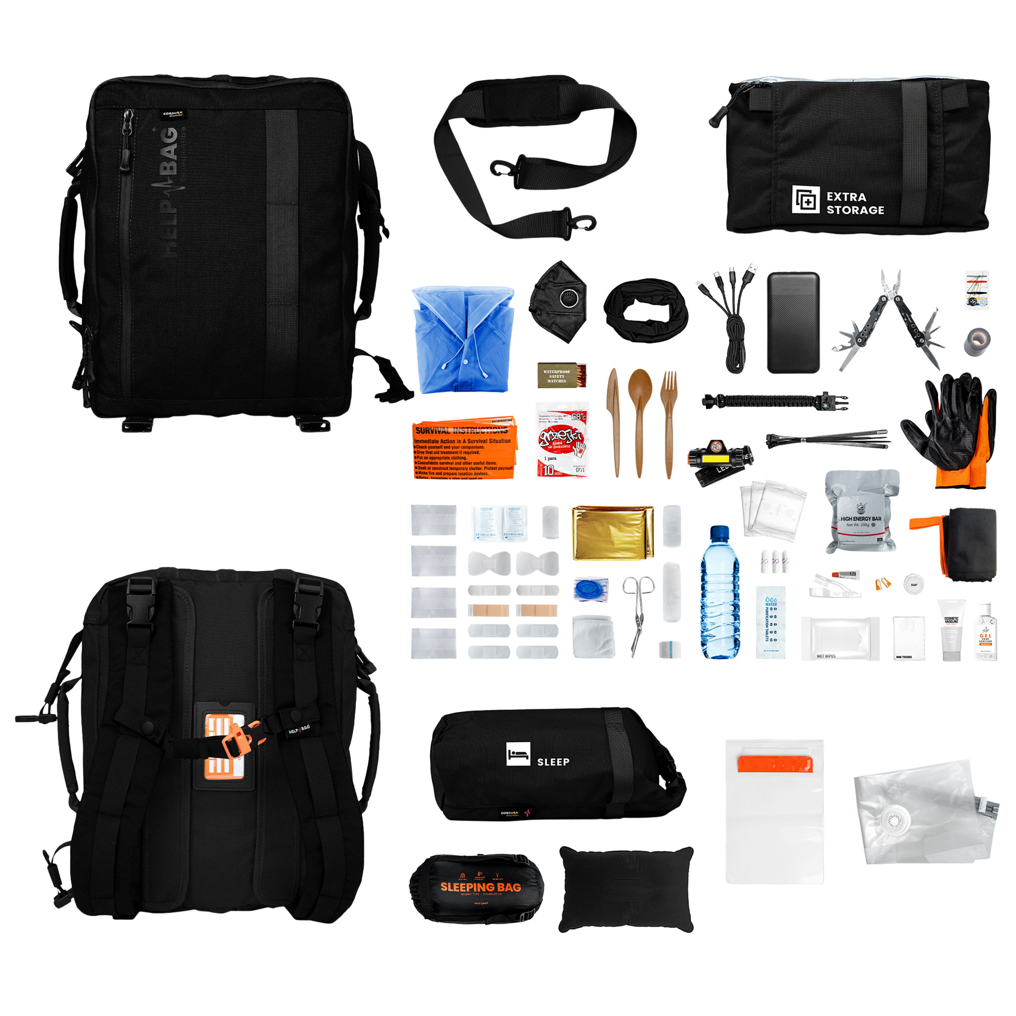 Kit d'urgence Essential Help Bag - Shadow Black