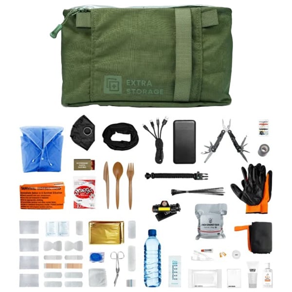 Kit d'urgence Essential Help Bag - Olive Green