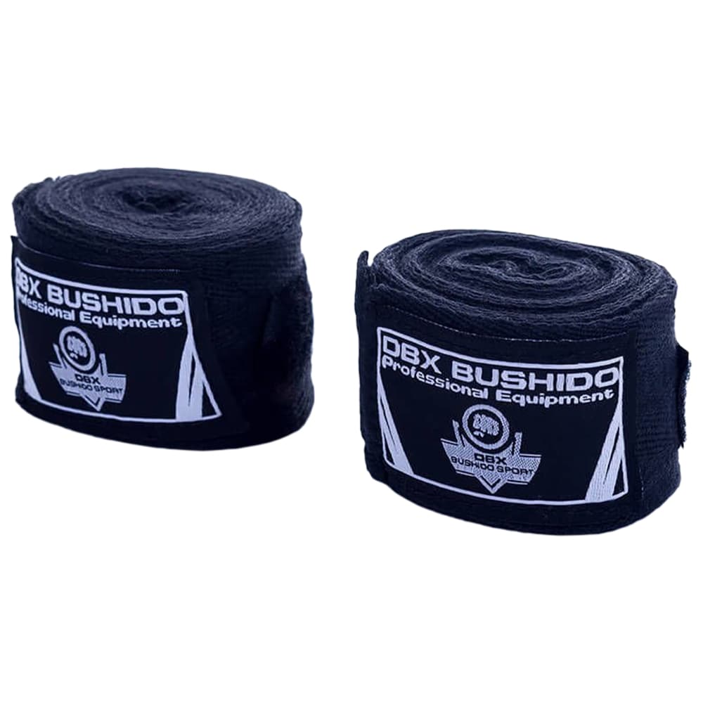 Bandes de boxe sur les mains et les poigntes 2 x 4 m DBX Bushido - Black 