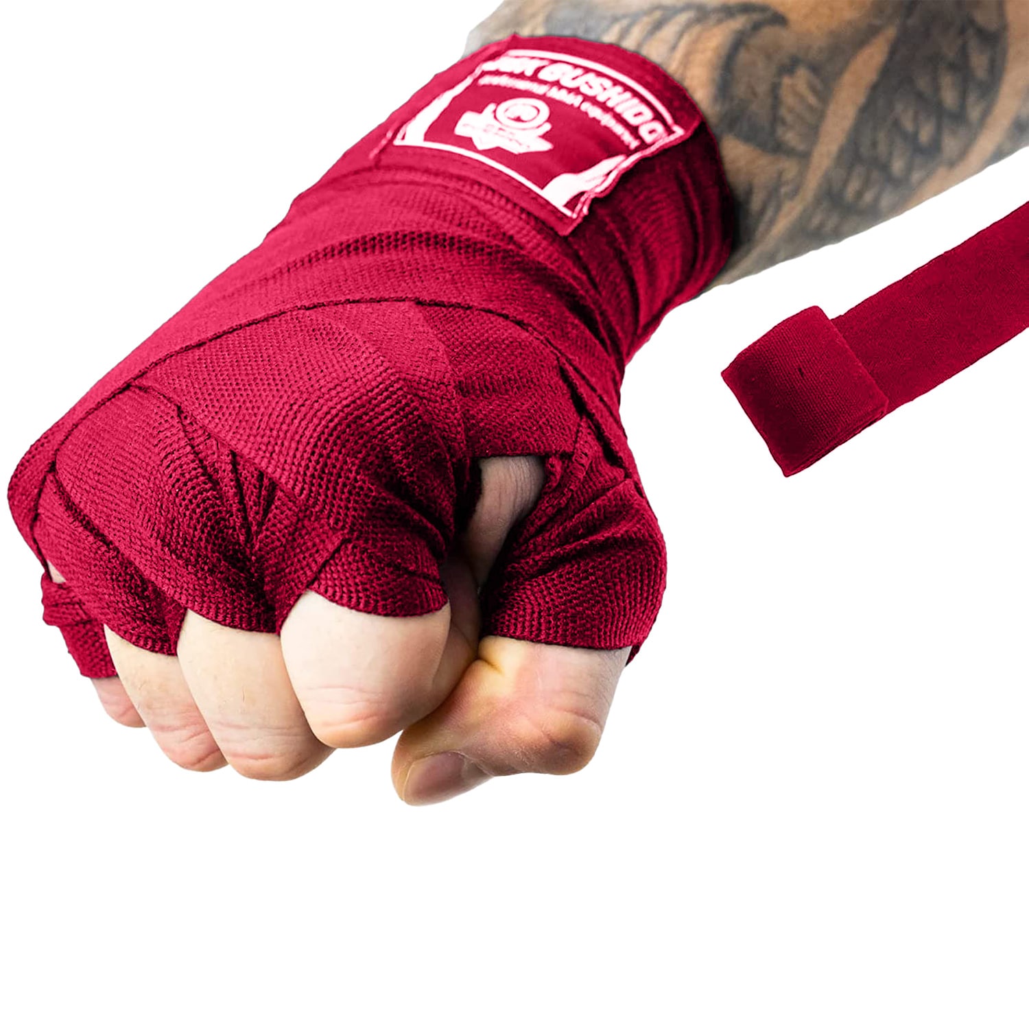 Bandes de boxe sur les mains et les poignets 2 x 4 m DBX Bushido  - Red 