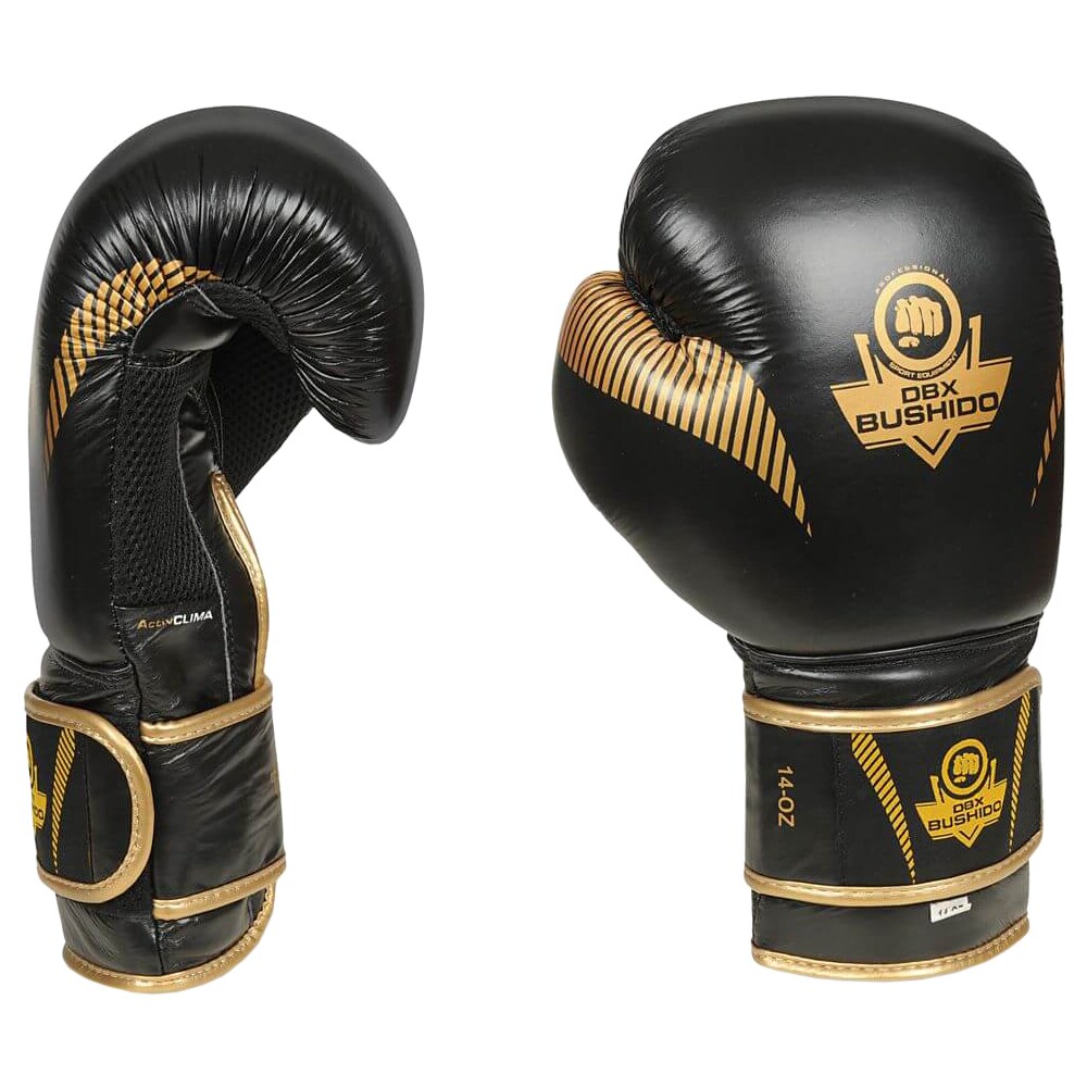 Gants de boxe B-2V13 10 oz DBX Bushido - Black and gold