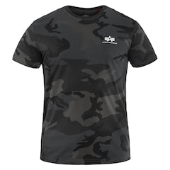T-shirt Basic Small Logo Alpha Industries - Black Camo