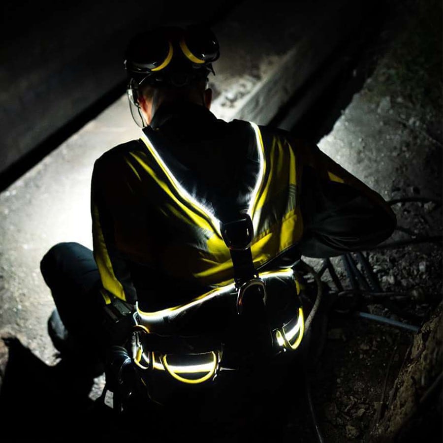 Éclairage de signalisation SunFibre Wearable Active Lighting Technology Wisport - Red