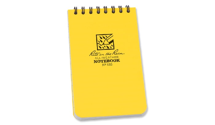 Bloc-notes imperméable 3x5" Rite in the Rain - Yellow
