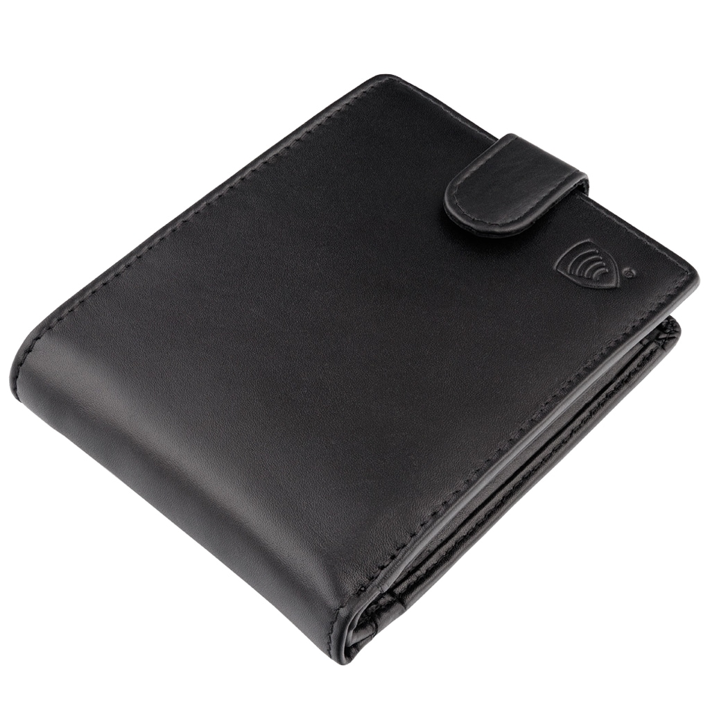 Portefeuille Smart RFID Block pour cartes et monnaie - avec fermeture Koruma - Black