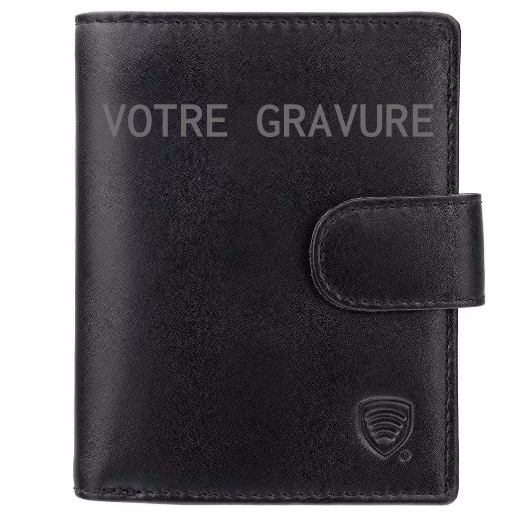 Portefeuille Smart RFID Block pour cartes et monnaie Koruma - Black