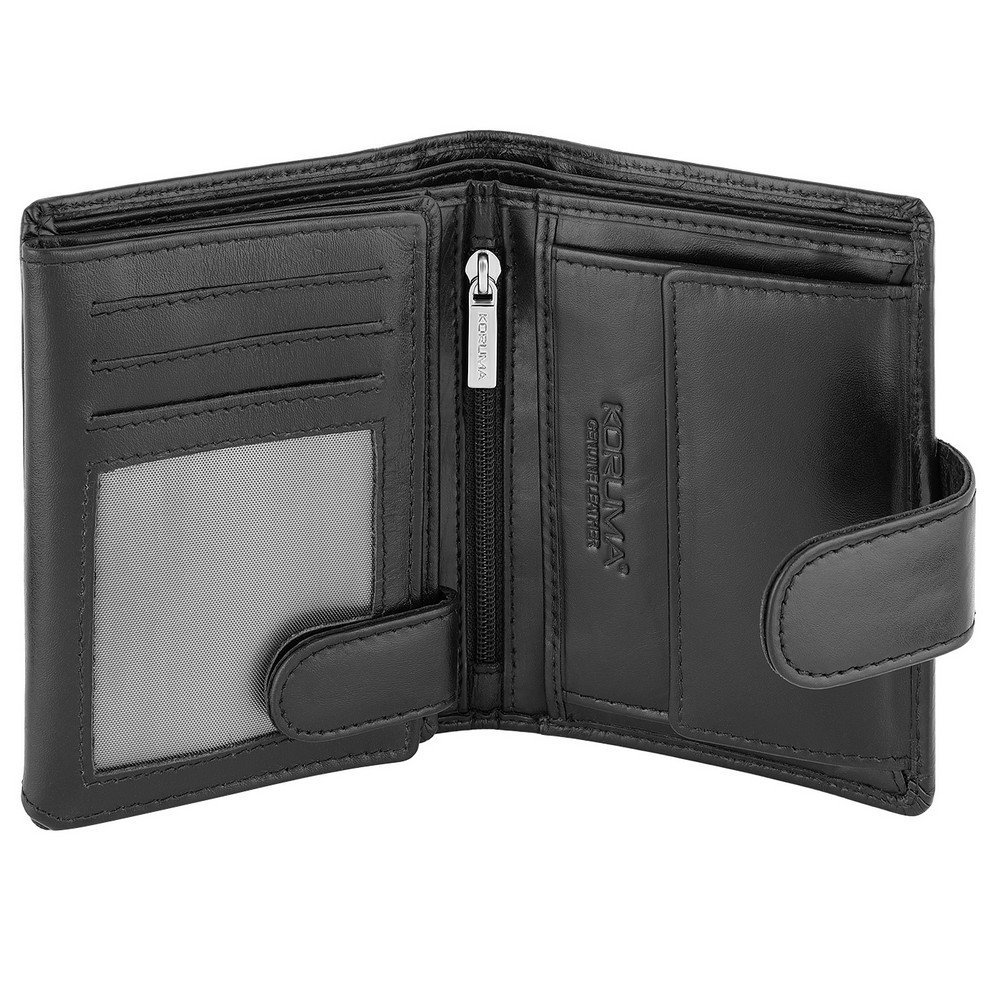 Portefeuille Smart RFID Block pour cartes et monnaie Koruma - Black