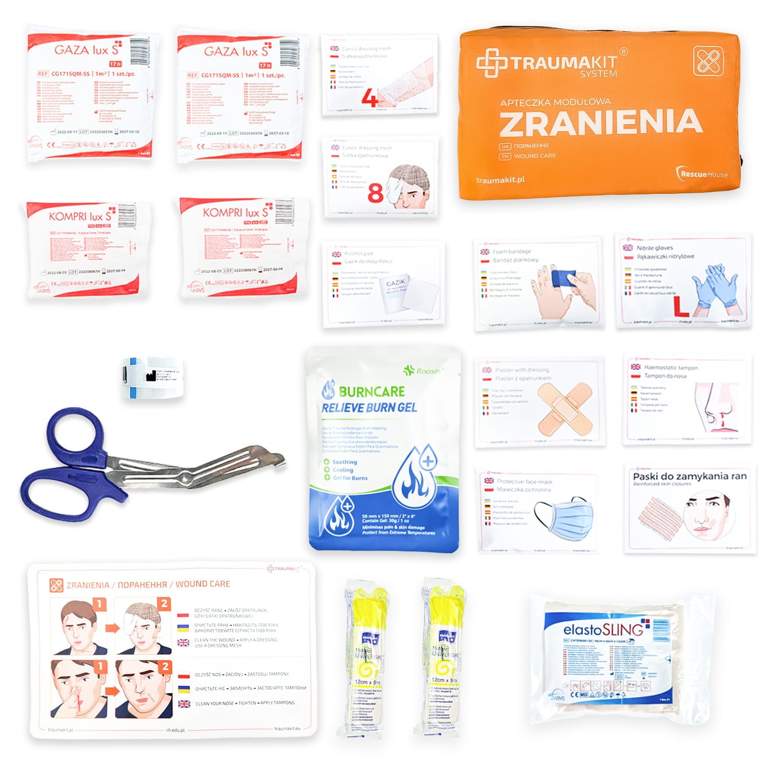 Trousse de premiers secours modulaire Trauma Kit R - Blessures AedMax 