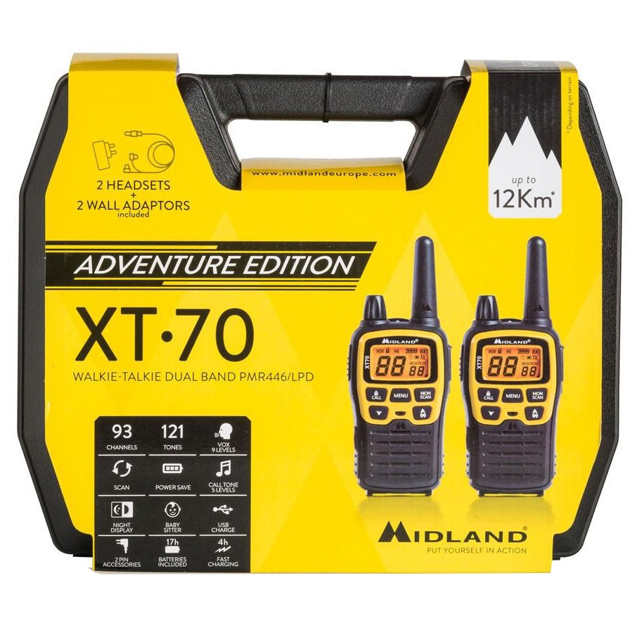 Radiotéléphone PMR XT70 Adventure 2 pcs.  Midland 