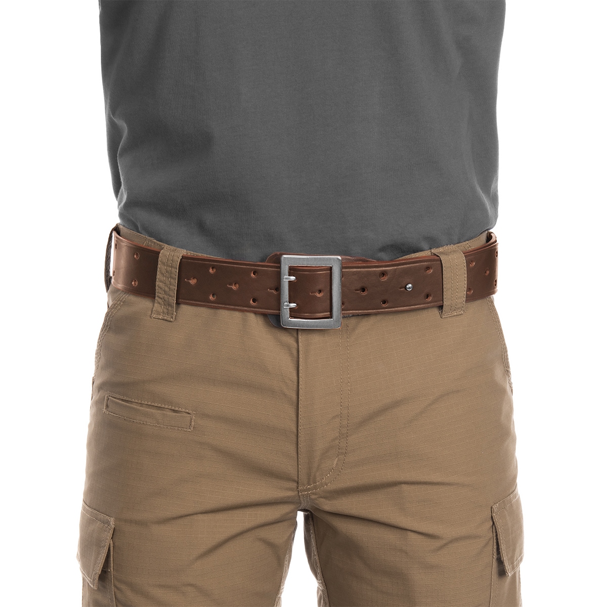 Ceinture en cuir d'officier - Light Brown