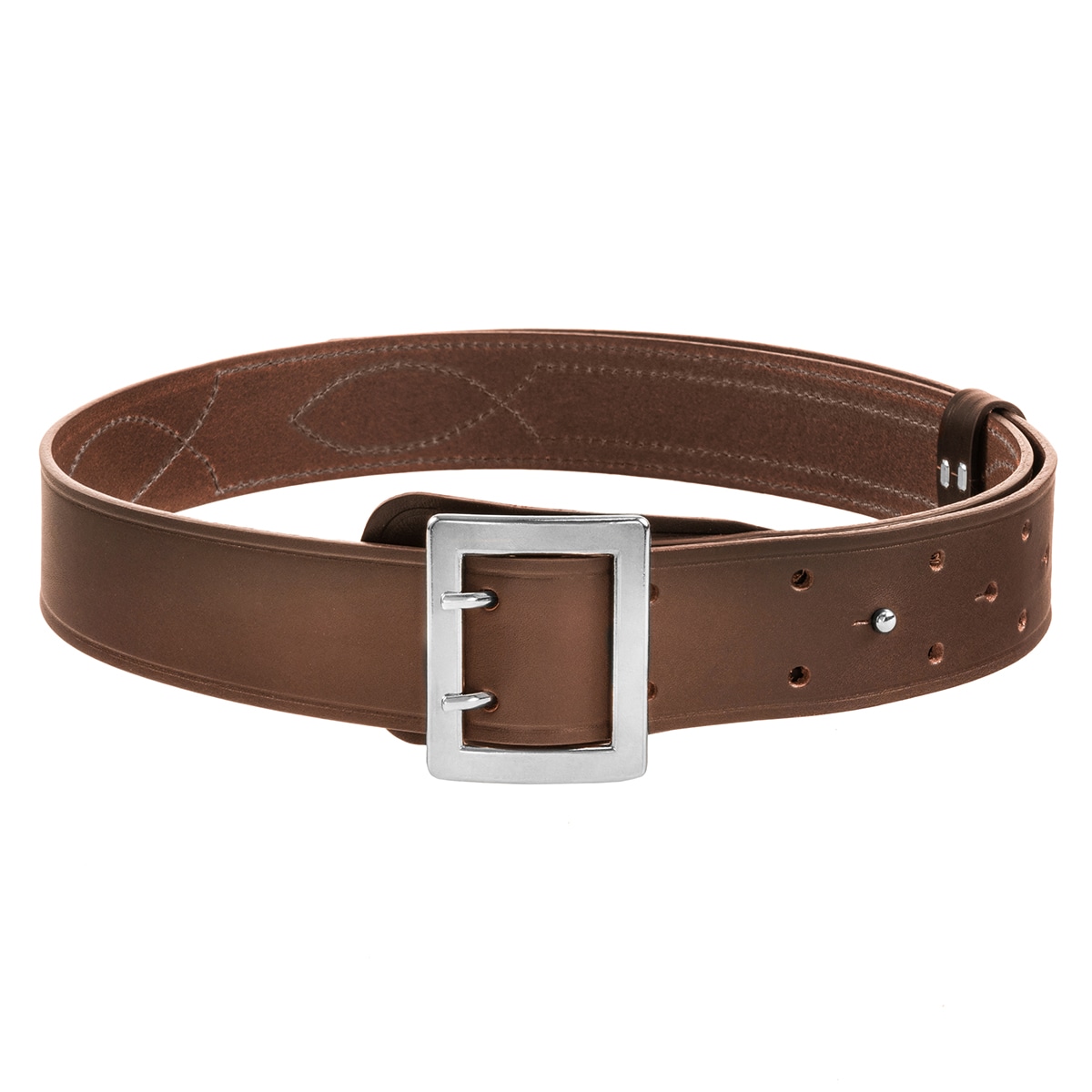 Ceinture en cuir d'officier - Light Brown