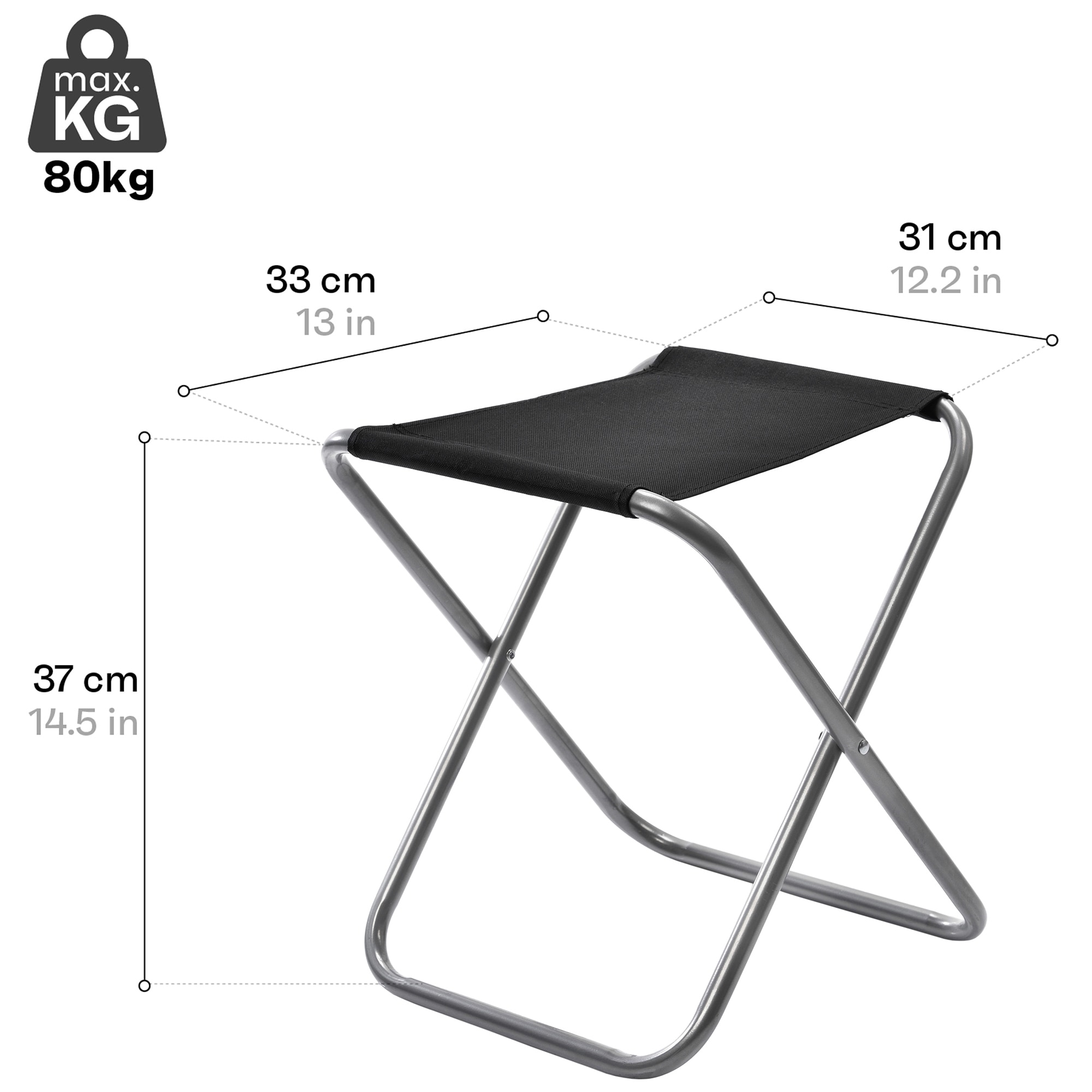 Tabouret pliable Rest Meteor - Black 