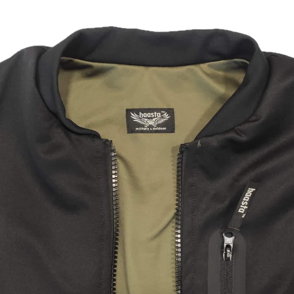 Veste réversible pour femmes MA-1 Flyers Haasta - Olive/Black