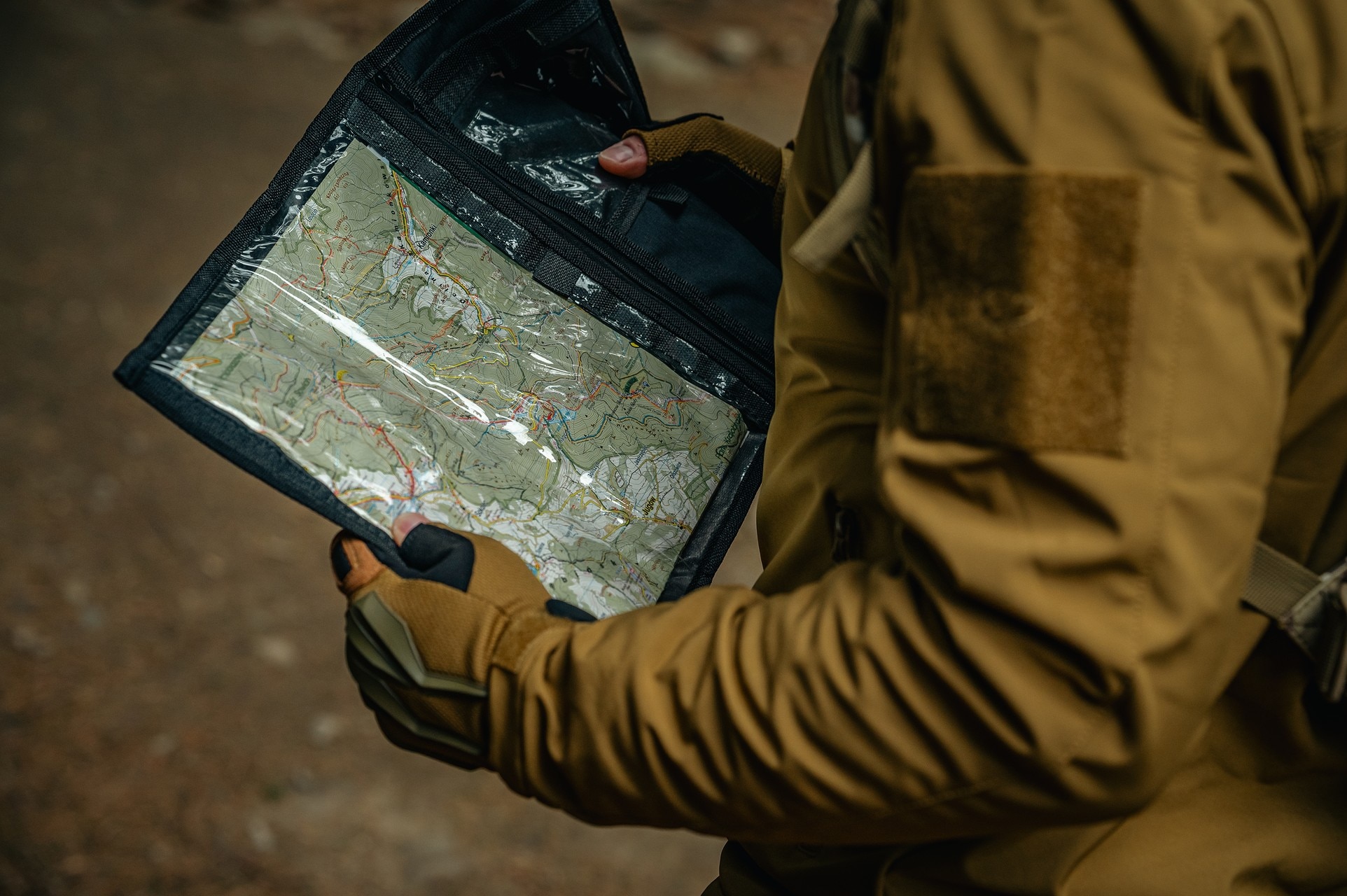 Pochette pour carte cartographique  Forces Explorer Map Case Highlander- Black