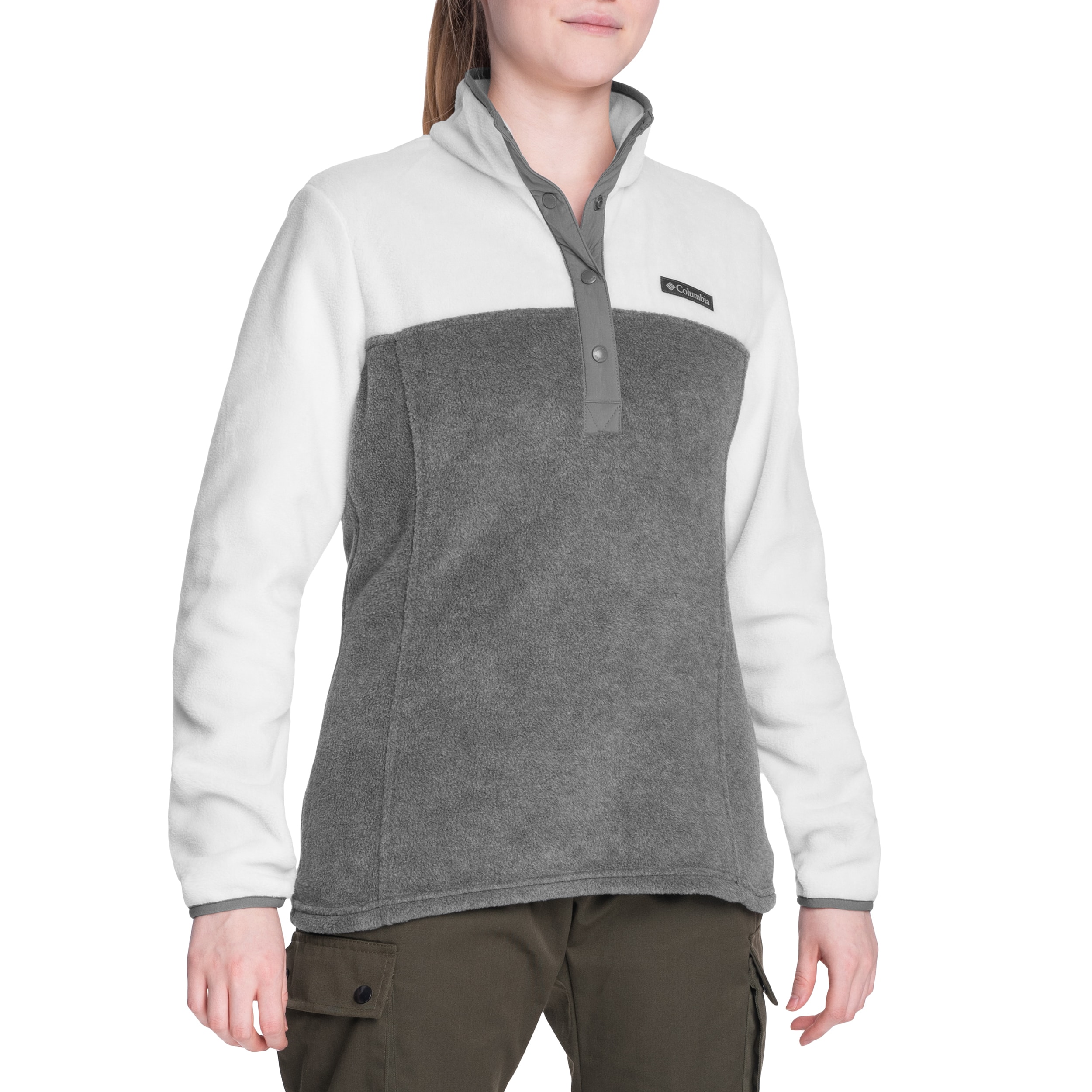 Polaire femme Benton Springs Half Sbap Pullover Columbia - City Grey Heather 