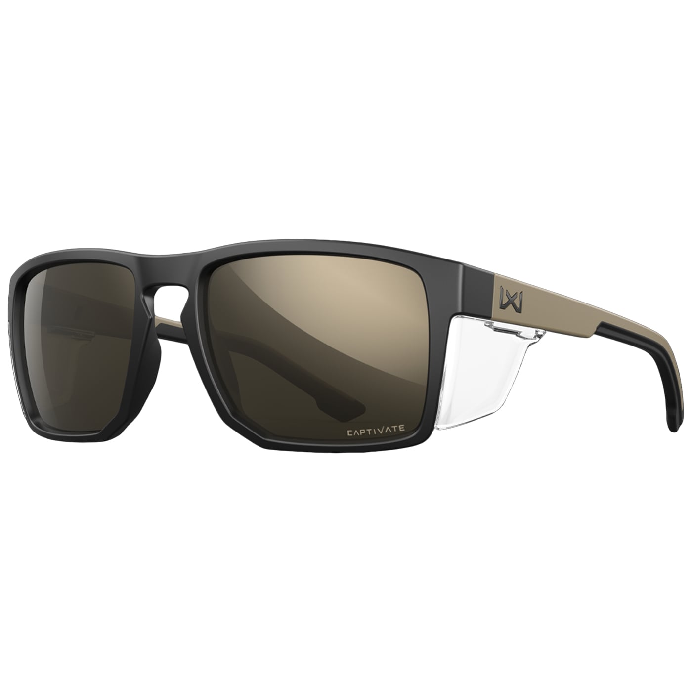 Lunettes Founder Wiley X - Captivate Tungsten Mirror/Matte Black/Tan