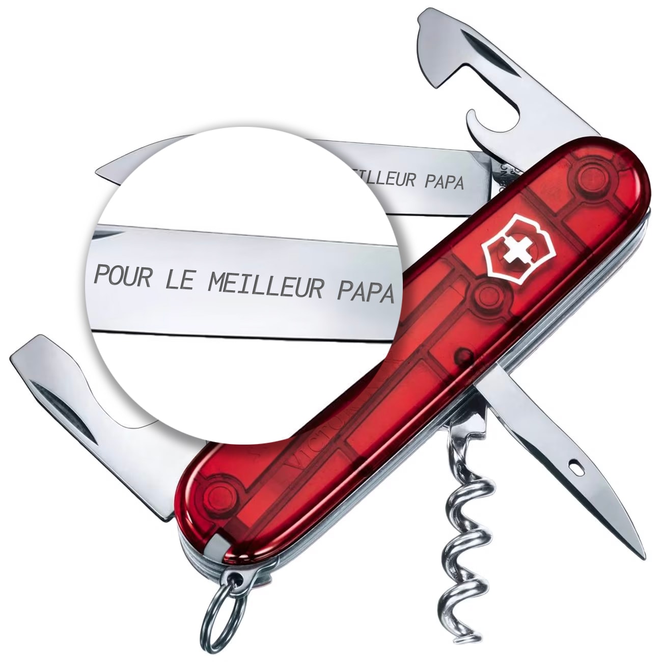 Couteau de poche Spartan Victorinox - Transparent Red