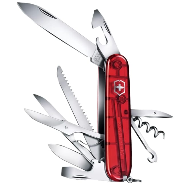 Couteau de poche Huntsman Victorinox - Transparent Red