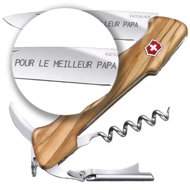 Couteau de poche Wine Master Victorinox - Olive wood