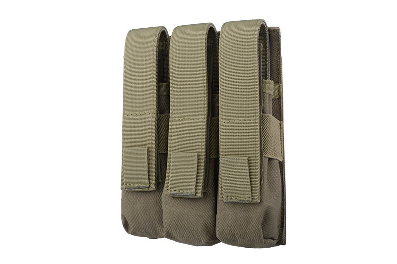 Triple pochette GFC pour chargeurs longs - Olive