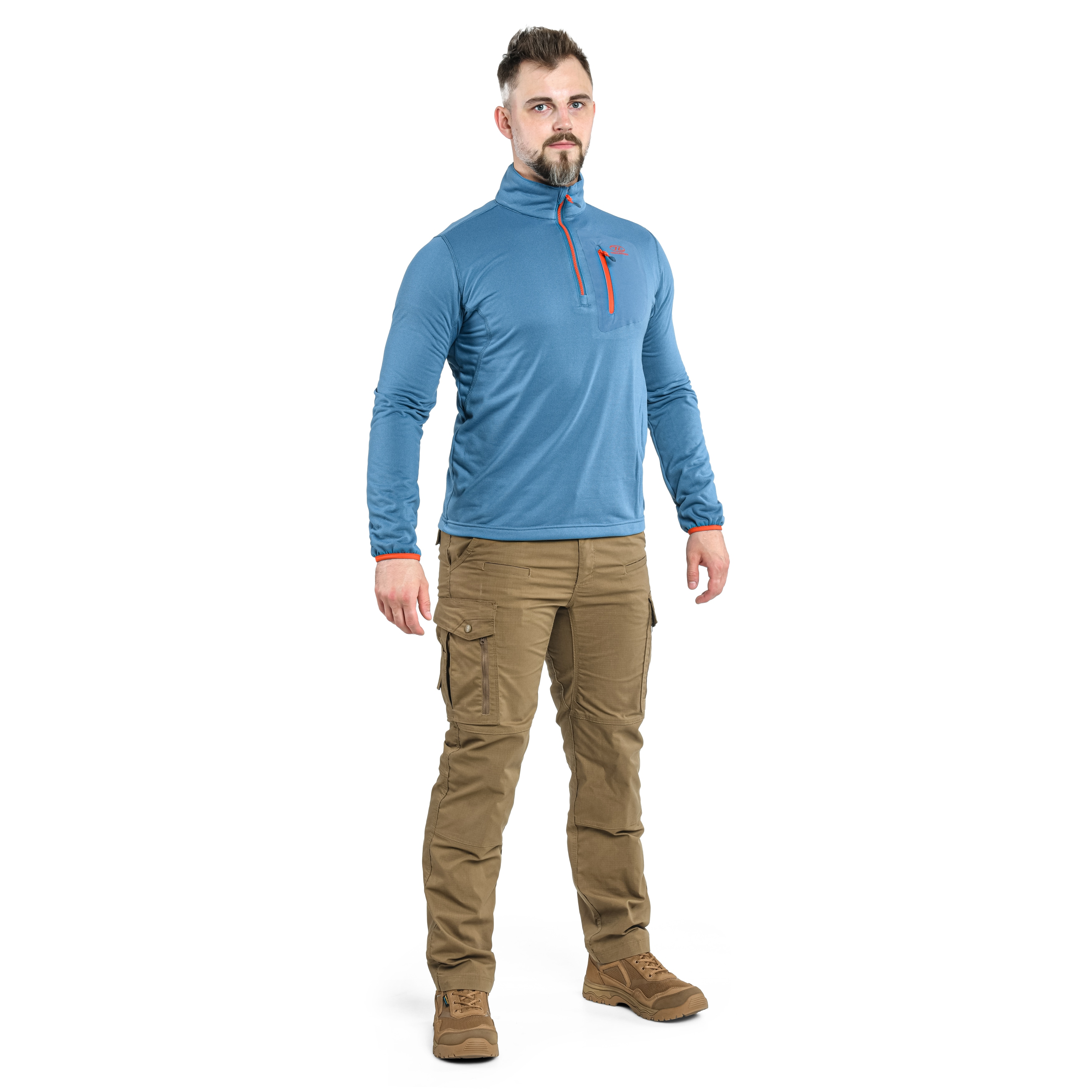 Polaire Outdoor Hirta Grid Fleece Highlander - Steel Blue