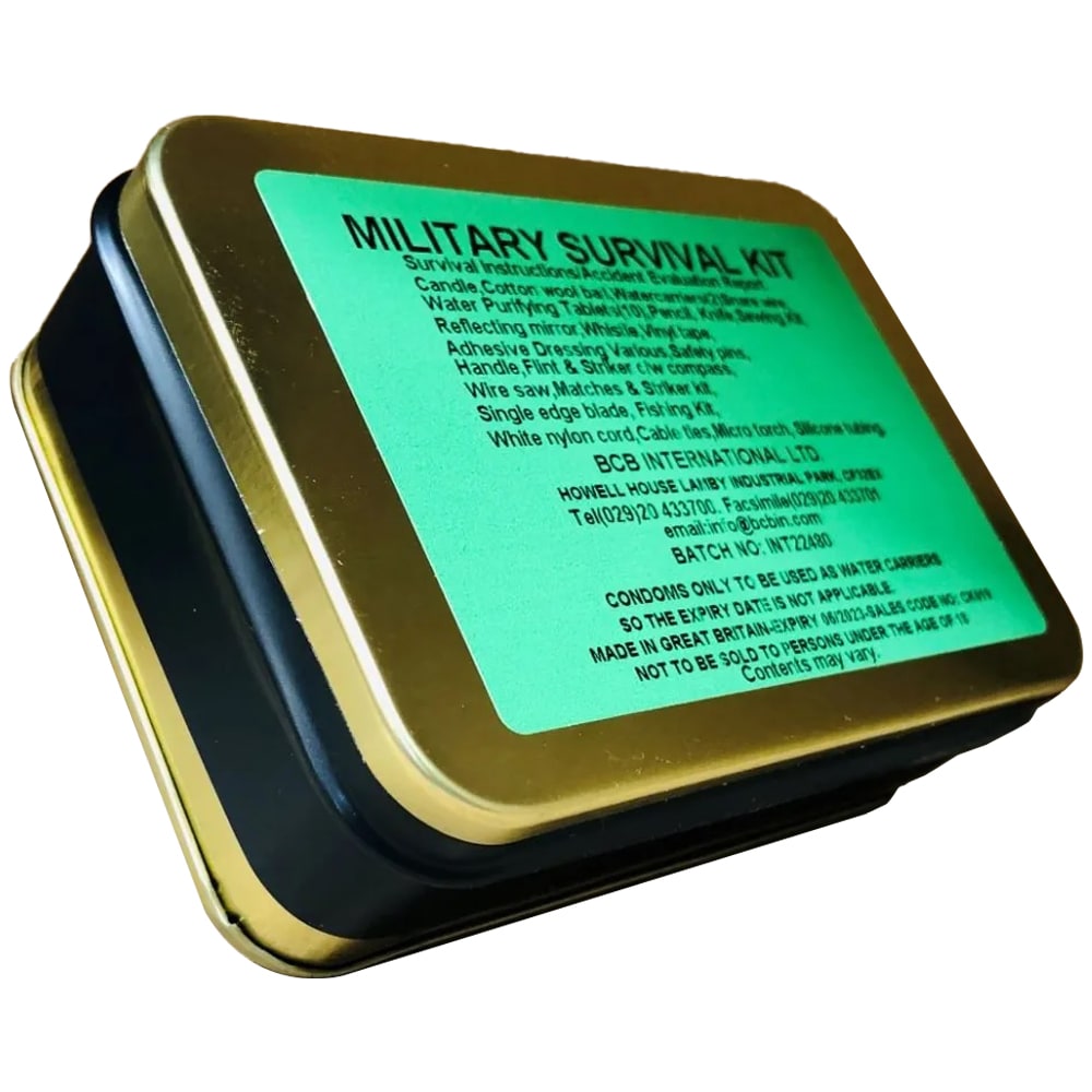 Kit de survie Military Survival Tin BCB 