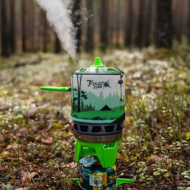 Cuisinière touristique avec casserole FMS-X3 Fire Maple - Green