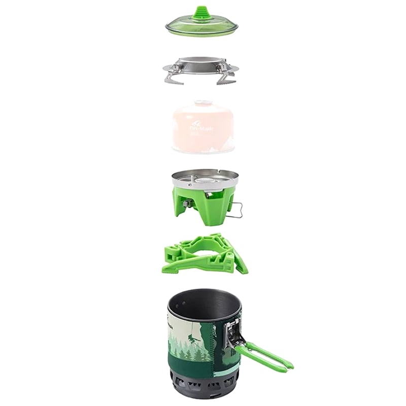 Cuisinière touristique avec casserole FMS-X3 Fire Maple - Green