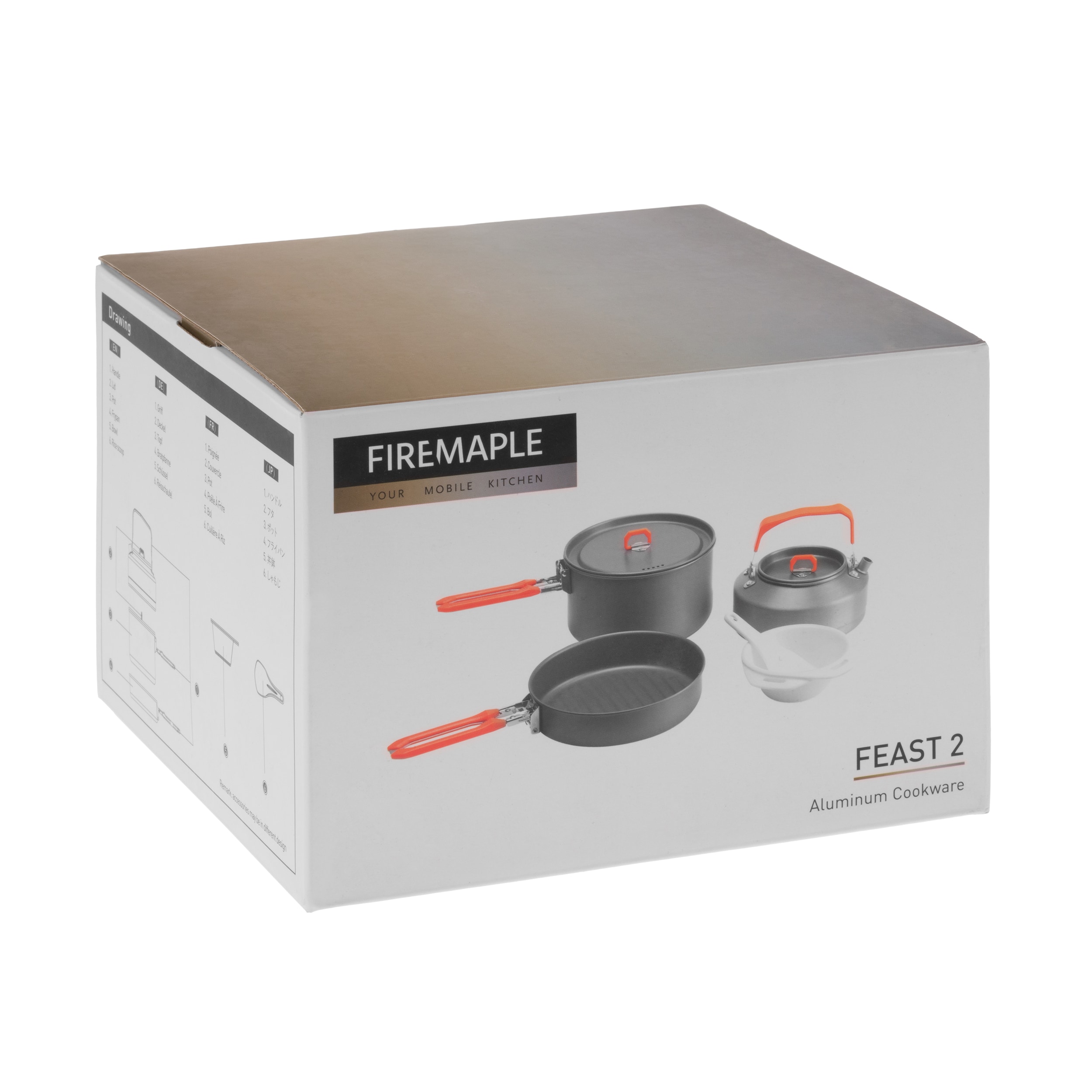 Set de vaisselle de voyage Feast 2 Fire Maple - Orange