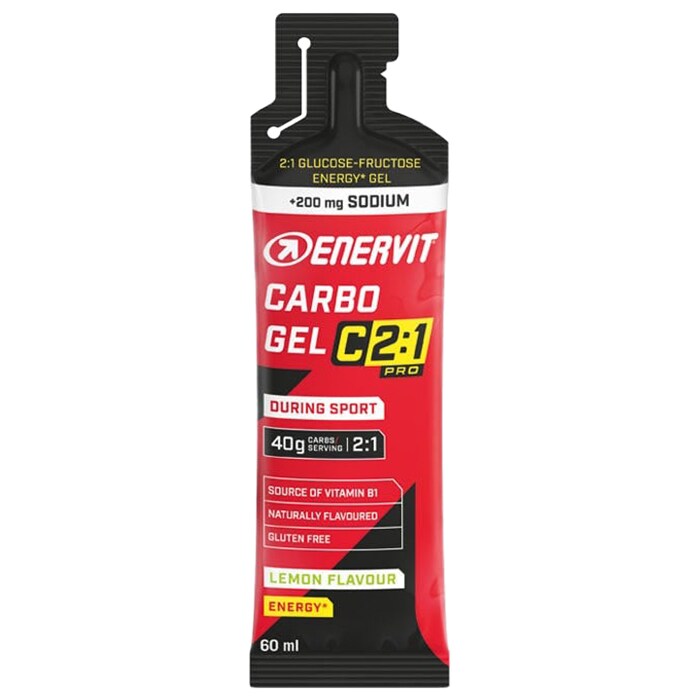 Gel énergétique Sport Carbo Gel C2:1PRO 60 ml - citron avec sodium Enervit 