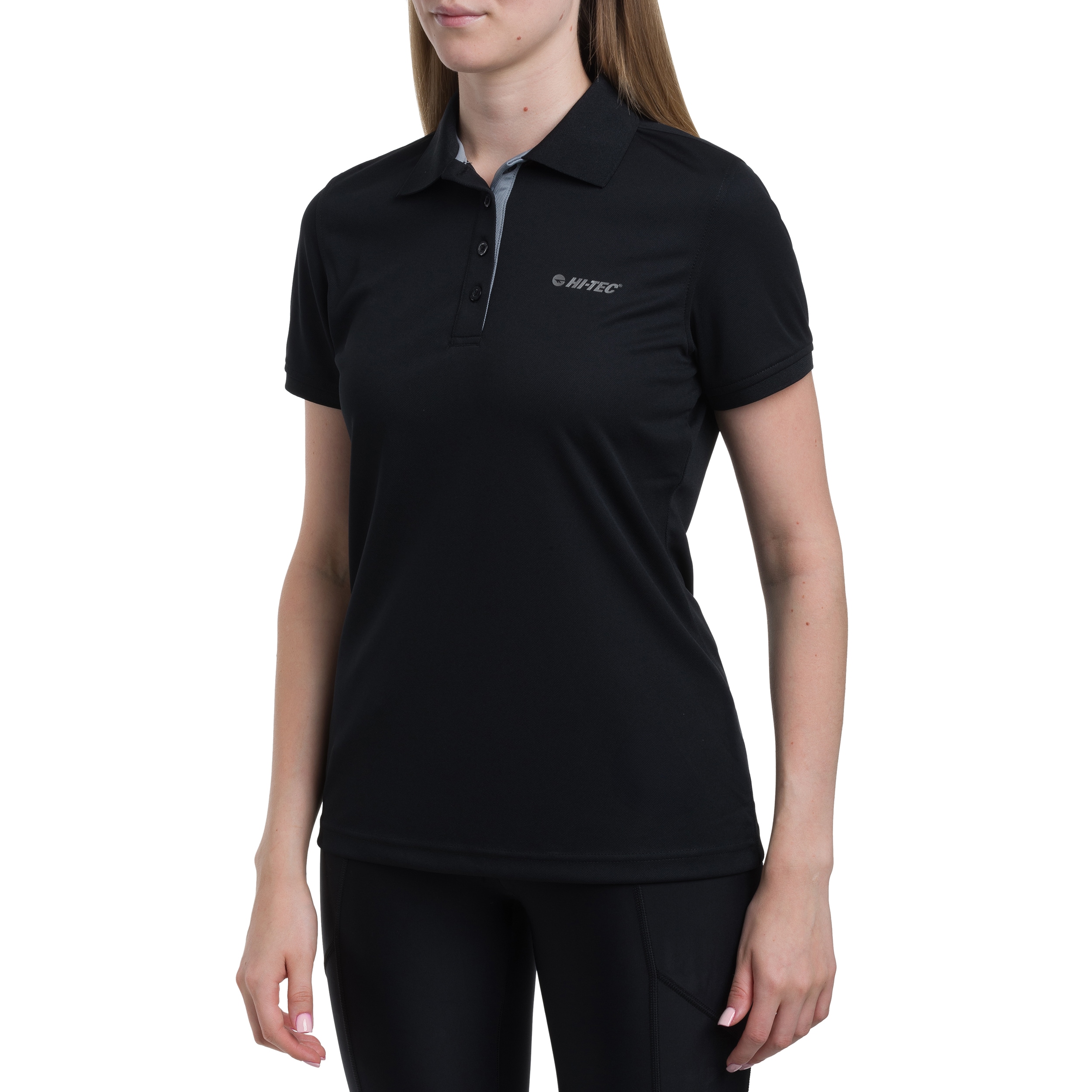 Polo pour femmes Lady Site Hi-Tec - Black/Silver