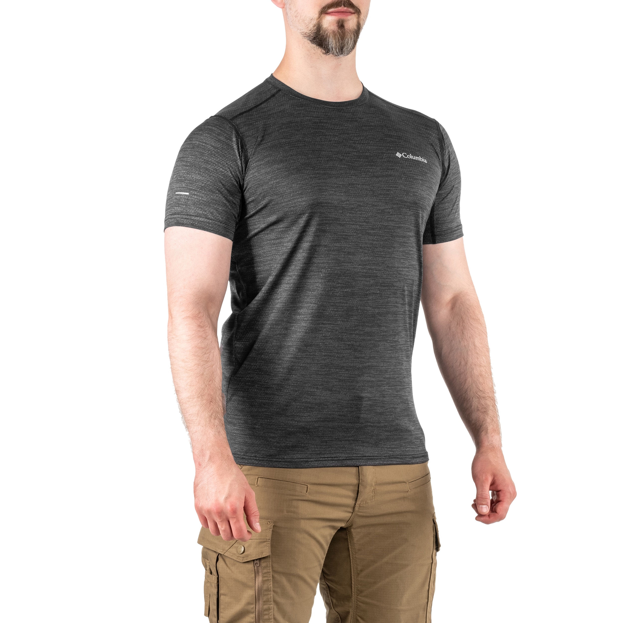 T-shirt thermique Alpine Chill Zero Short Sleeve Crew Columbia - Black Heather