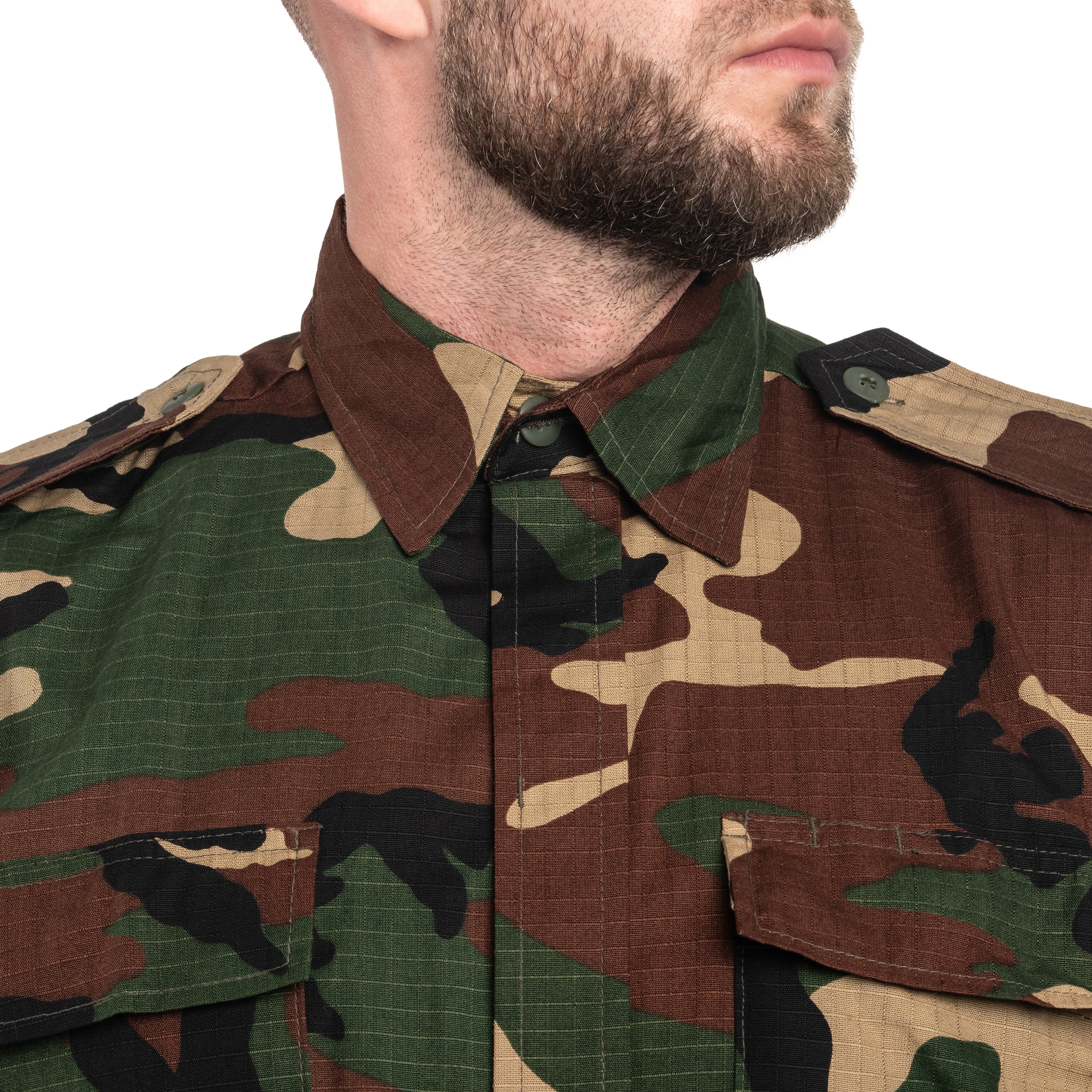 Sweatshirt militaire comme neuf HR BDU Rip-Stop Demobil - Woodland