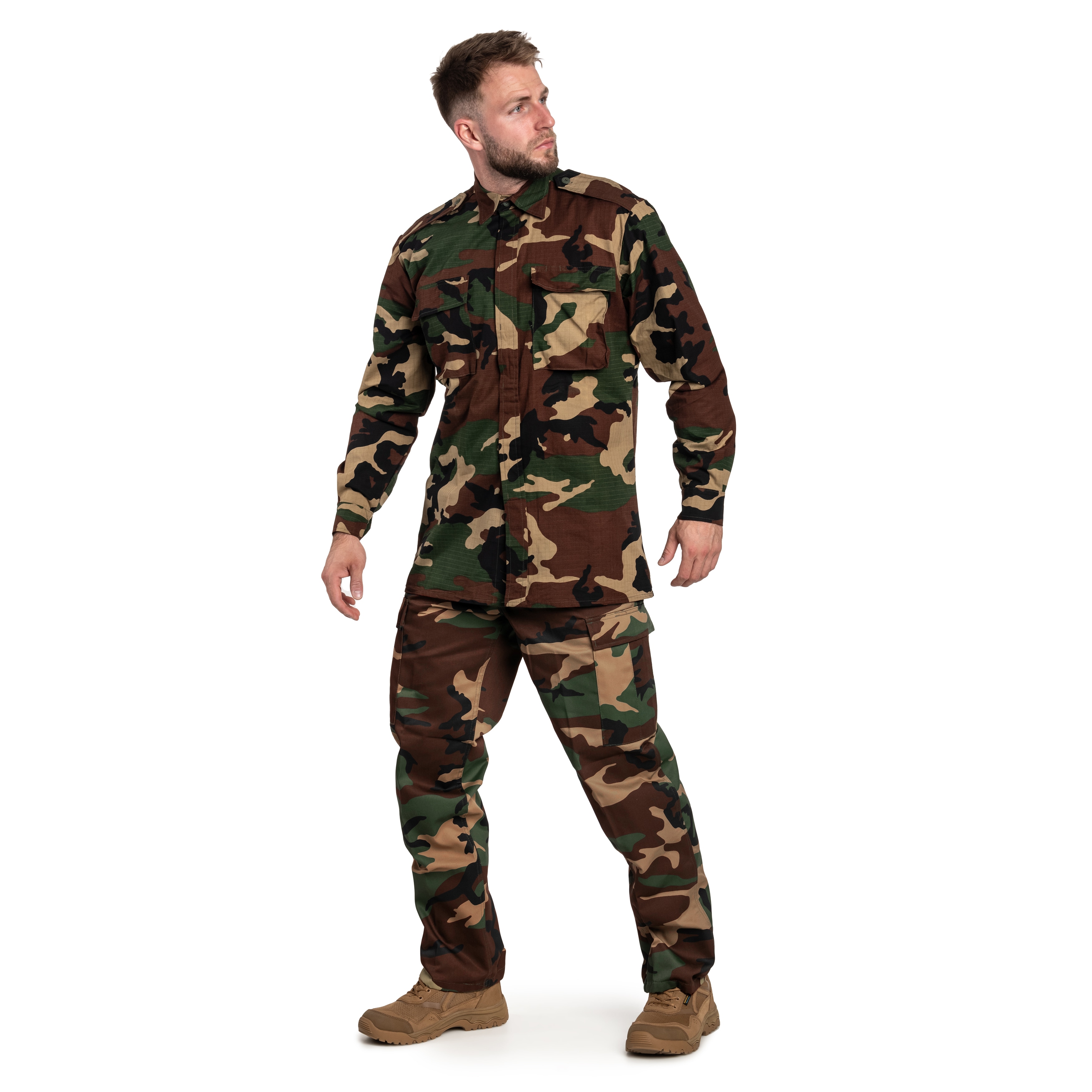 Sweatshirt militaire comme neuf HR BDU Rip-Stop Demobil - Woodland