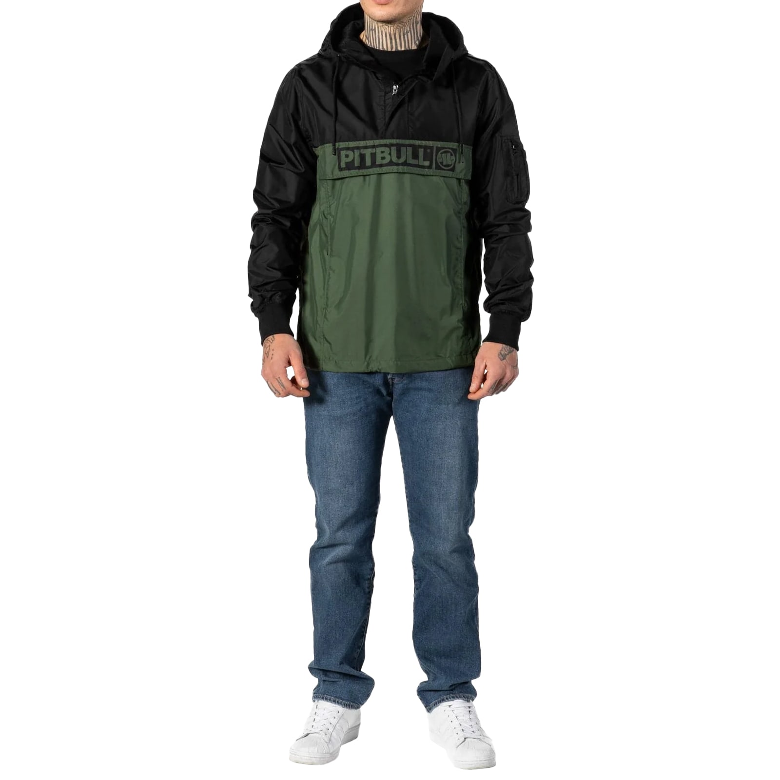 Veste Two Color Kangaroo Pitbull - Black/Olive