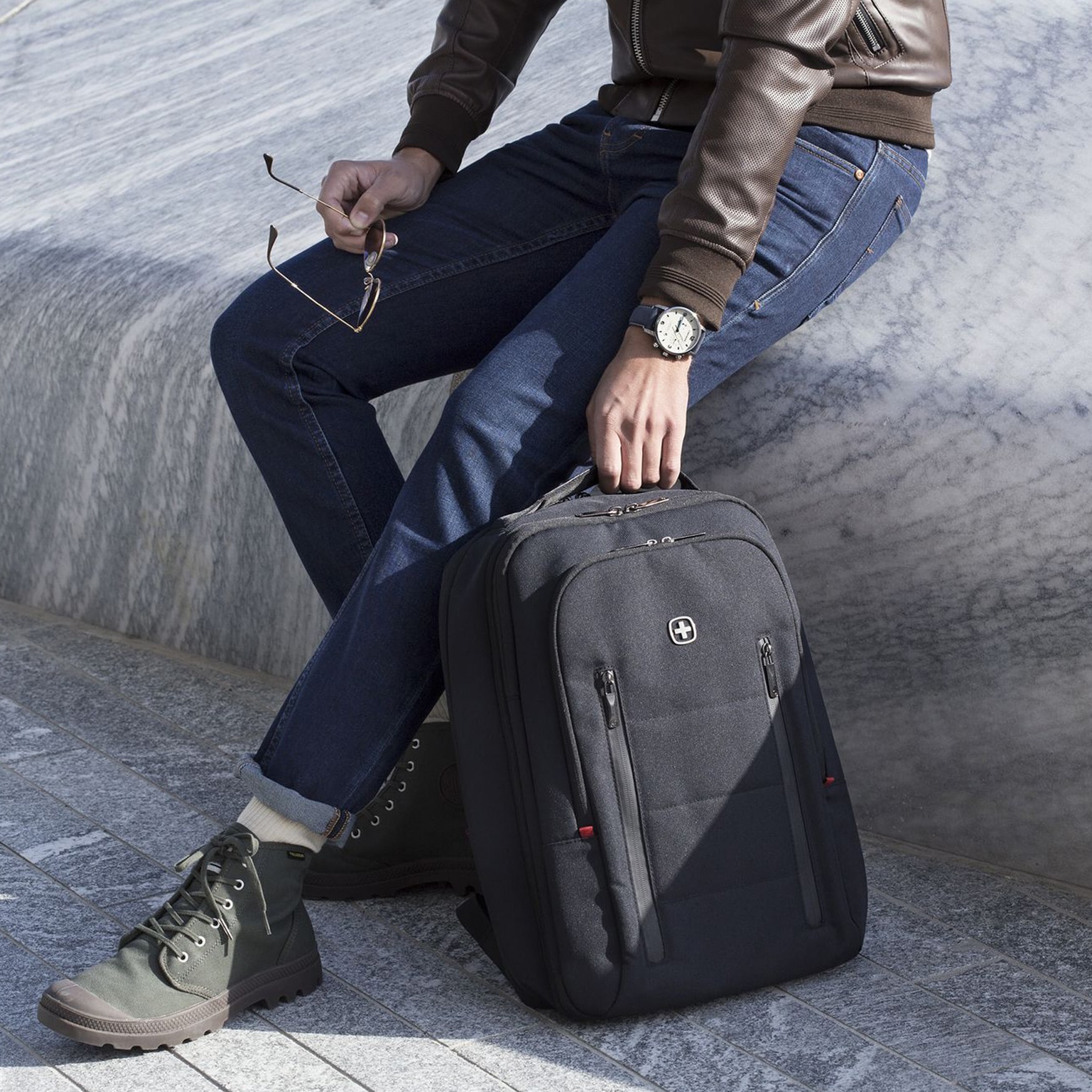 Sac à dos City Traveler 16 + 8 L Wenger - Black