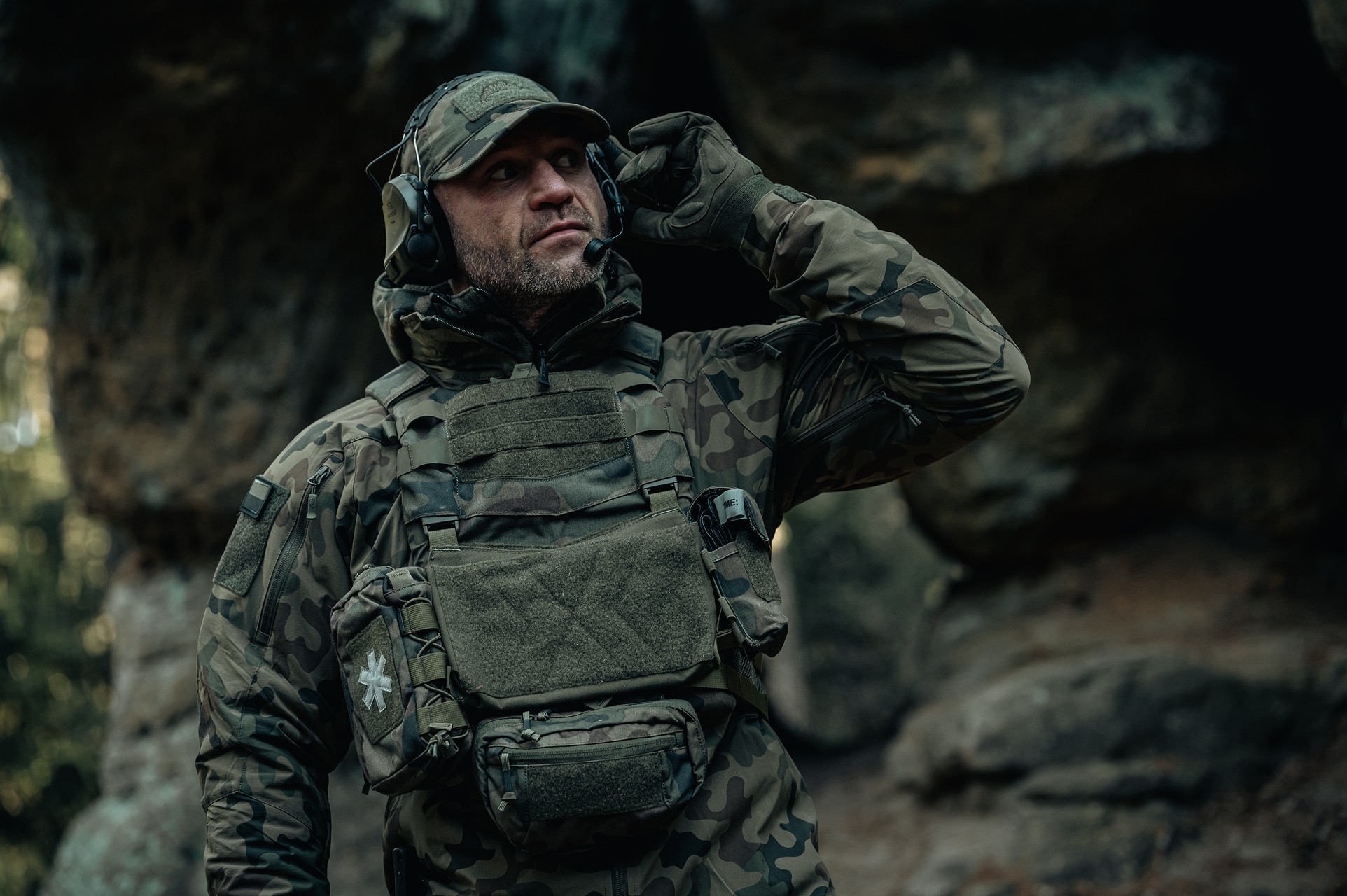 Veste Trooper StormStretch Softshell MK2 Helikon-Tex - wz.93 Pantera PL Woodland