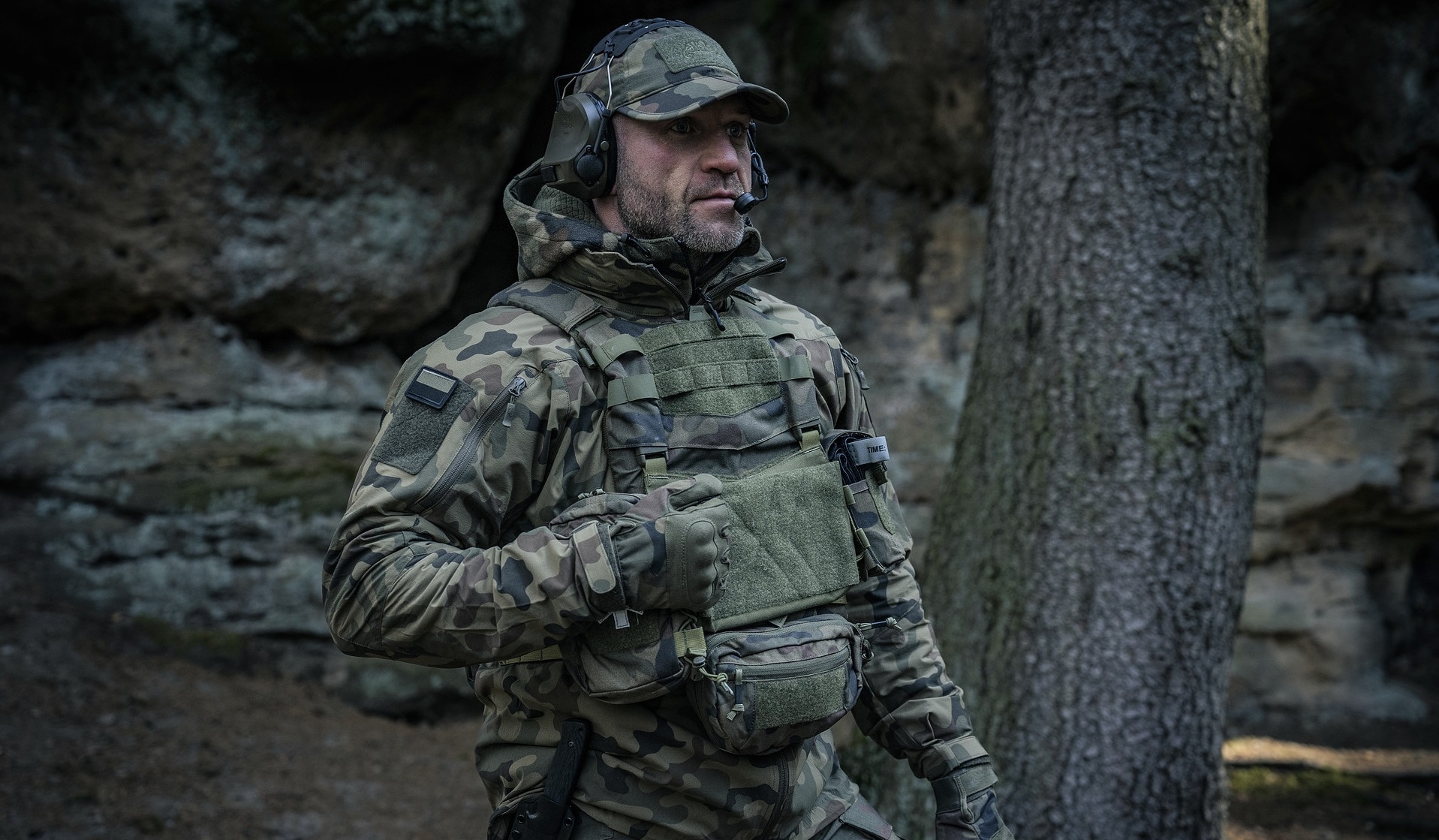 Veste Trooper StormStretch Softshell MK2 Helikon-Tex - wz.93 Pantera PL Woodland