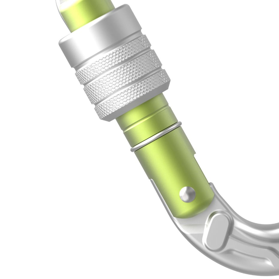 Mousqueton d'escalade HMS Strike Screw Edelrid - Silver