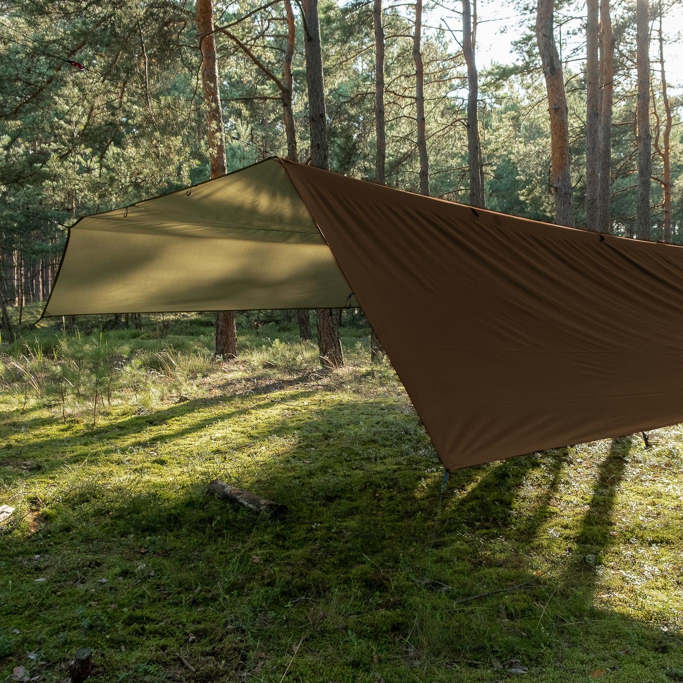 Bâche de bivouac Termo Tarp 4,5 x 4,5 m TigerWood - Brown