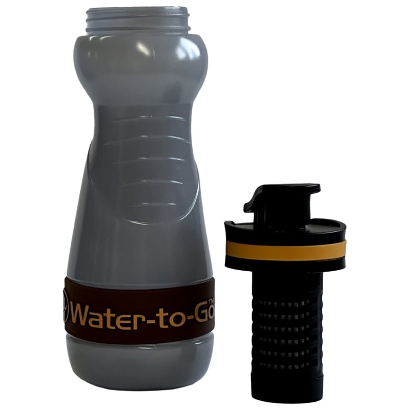 Gourde avec filtre Sugarcane 550 ml Water-to-Go - Carob Brown