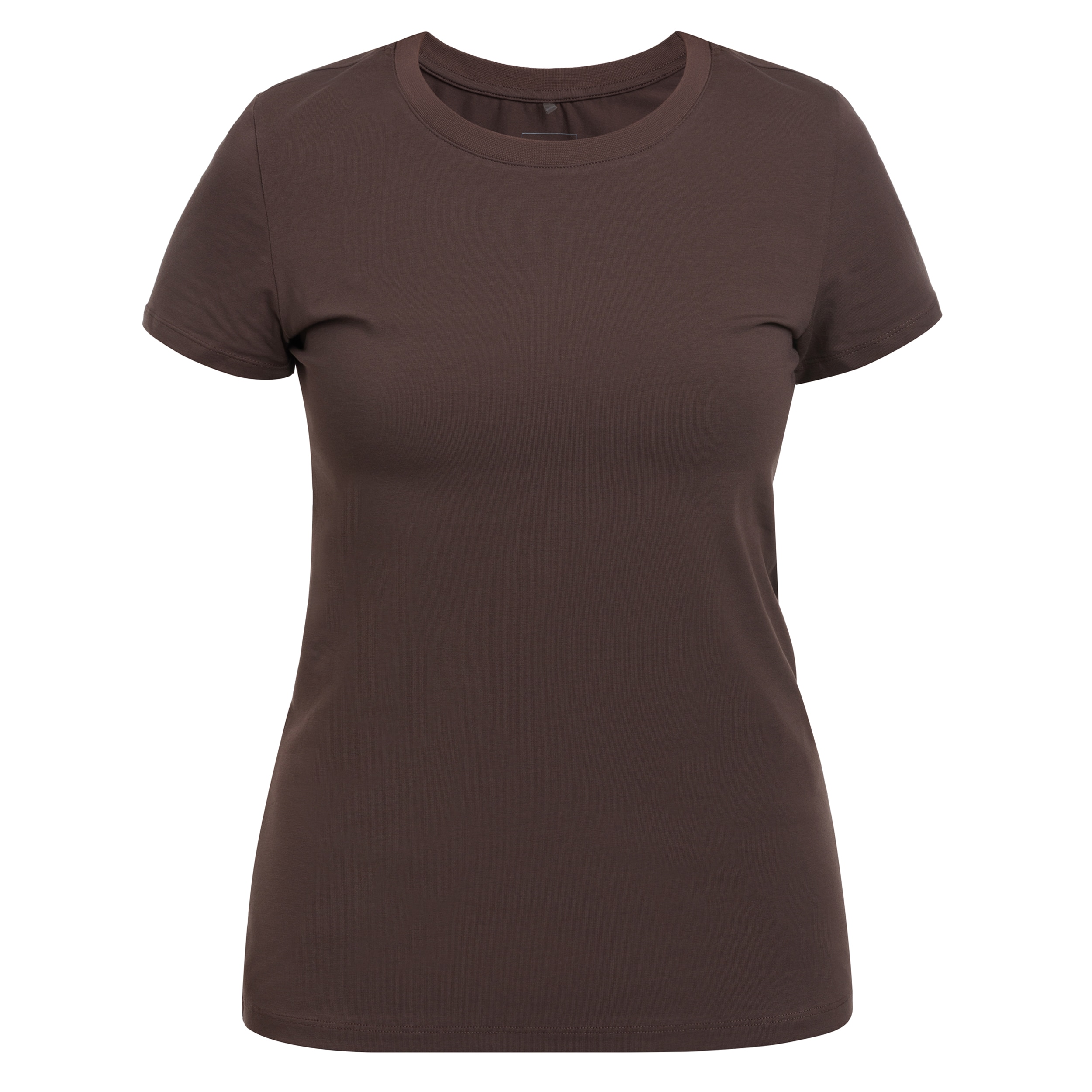 T-shirt pour femmes en coton bio Slim Helikon - Earth Brown