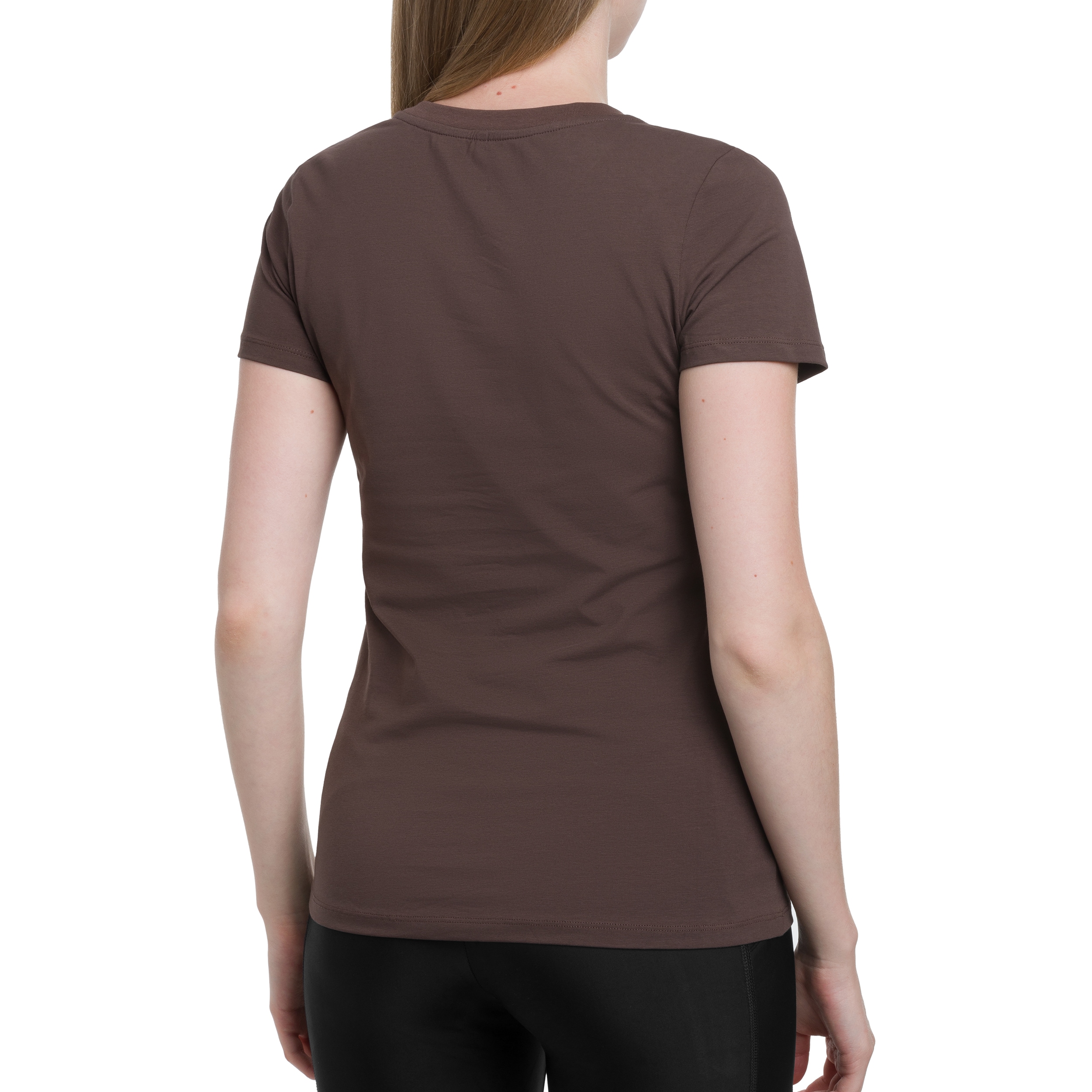 T-shirt pour femmes en coton bio Slim Helikon - Earth Brown