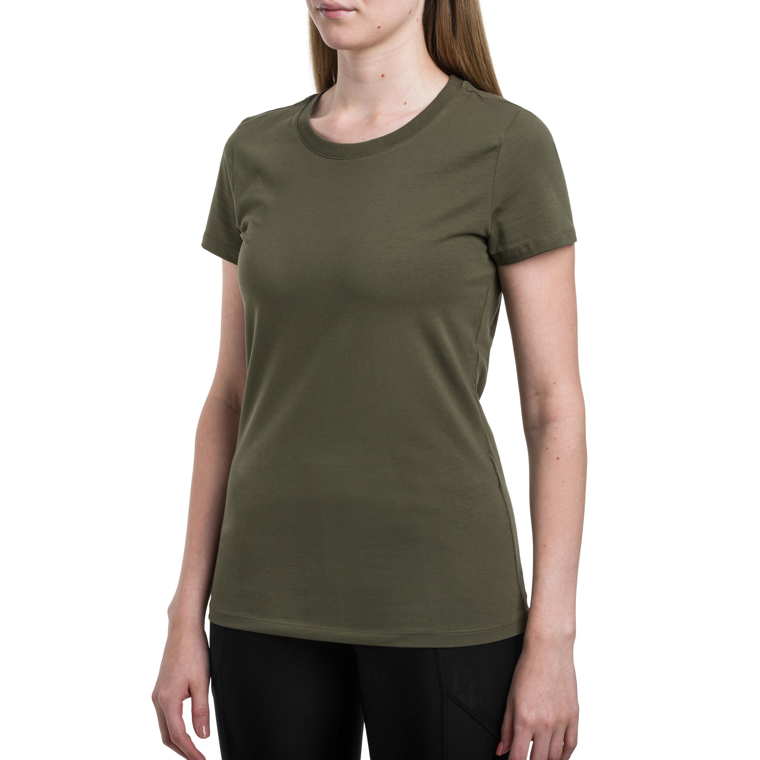 T-shirt pour femmes en coton bio Slim Helikon - Olive Green