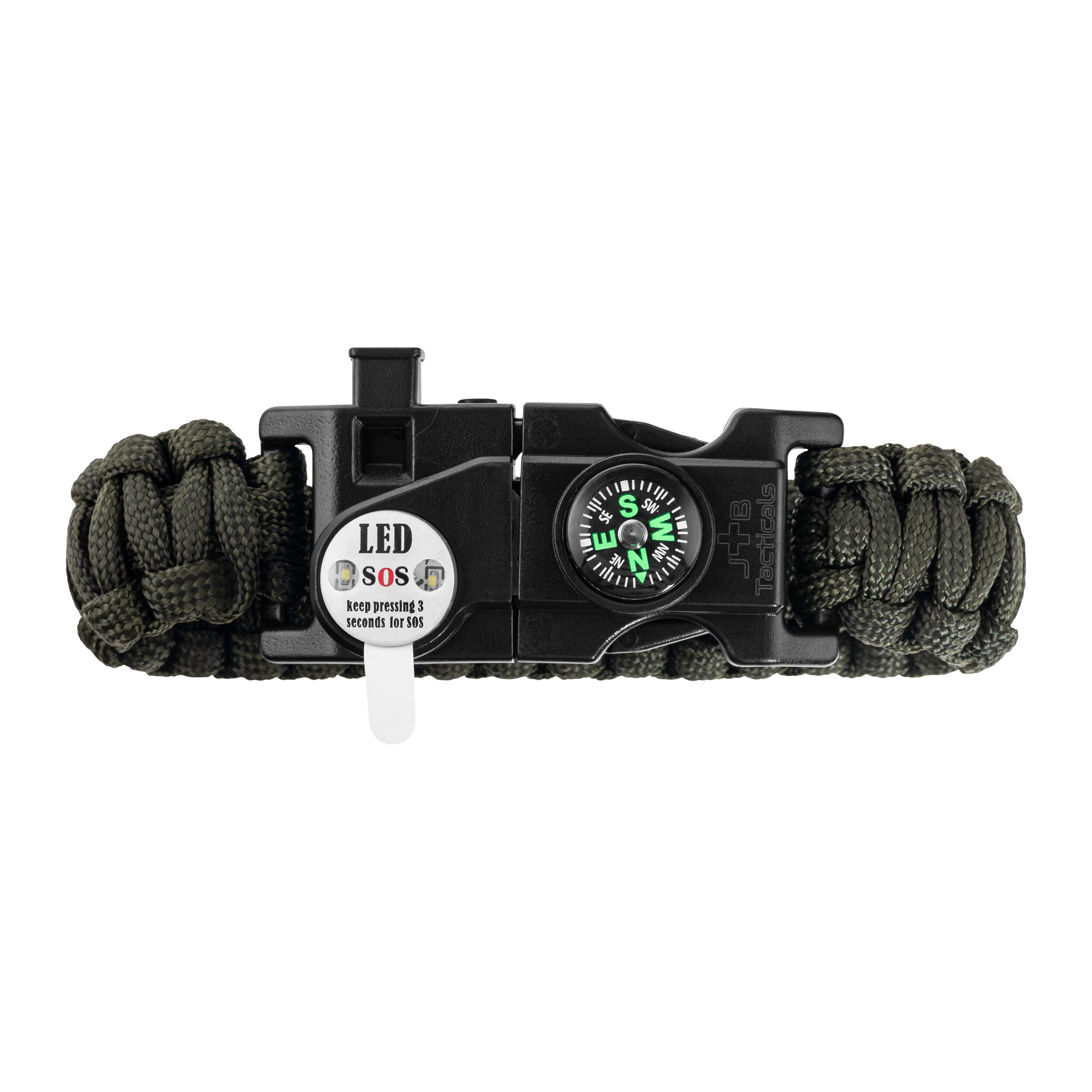 Bracelet Paracord JB-28 SOS JB Tacticals - Vert